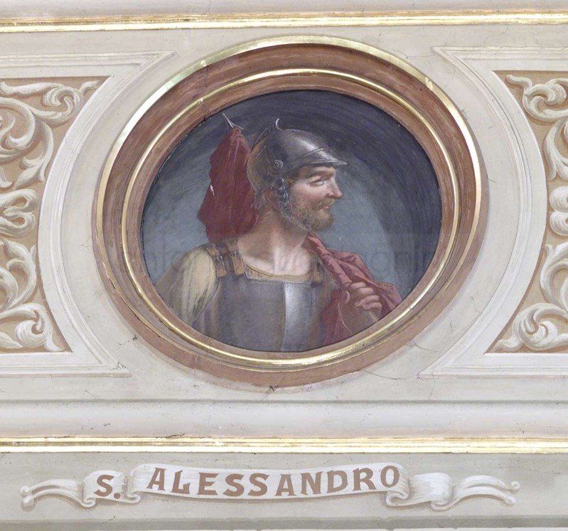 Sant'Alessandro -1867 - affresco - chiesa di San Giovanni Evangelista - Poscante (BG)